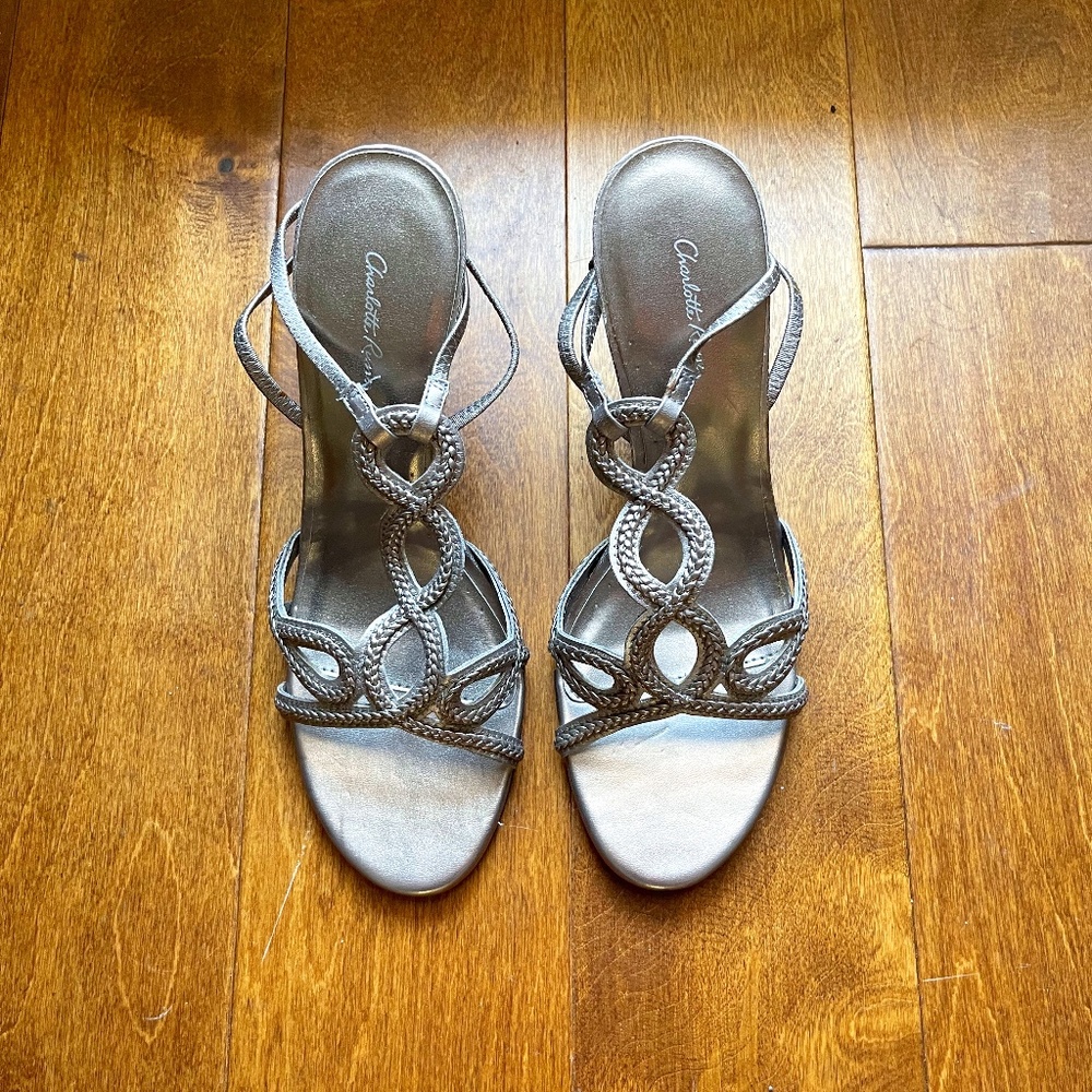 Strappy Metallic High Heels